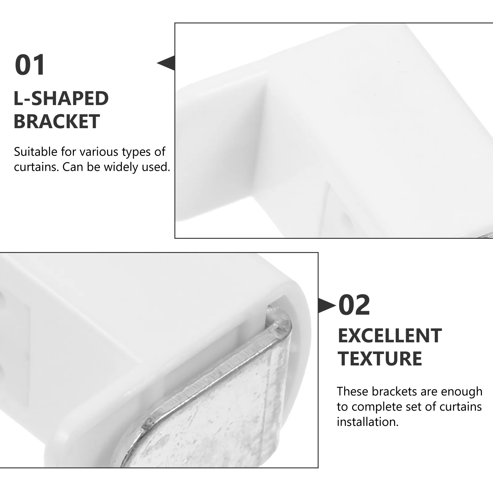 

6pcs L-Shaped Curtain Installation Bracket For Pleated Blinds Plastic Window Mounting Brackets Hold Down Fixing Holder Blinds