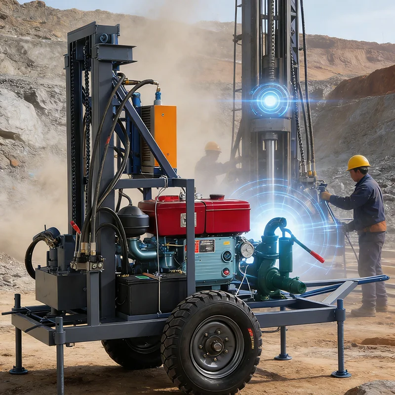 Heavy Equipment Drilling Rig - جهاز حفر آبار المياه المحمول، آلة