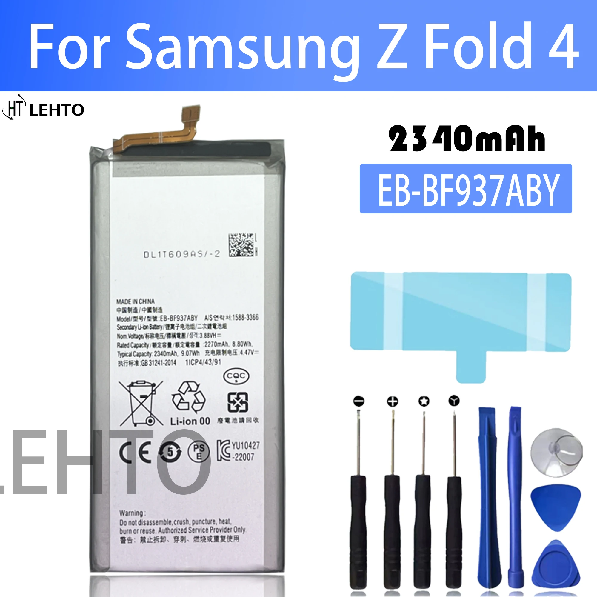 New 100% high capacity EB-BF936ABY EB-BF937ABY Battery For Samsung Galaxy Z Fold 4 5G F936 F937 + Free Tools