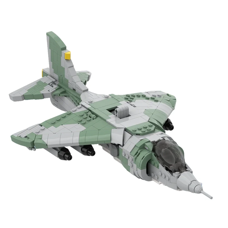 913pcs MOC Icons Hawker Siddeley Harrier GR.3 Model Toys Building Blocks Architecture Christmas Gift Art Idea Brick Collection