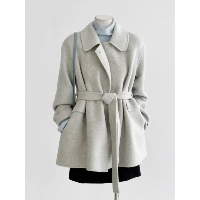 

Модное и элегантное шерстяное пальто для женщин осенью и зимой 2025, с уникальным темпераментом и толстым шерстяным пальто