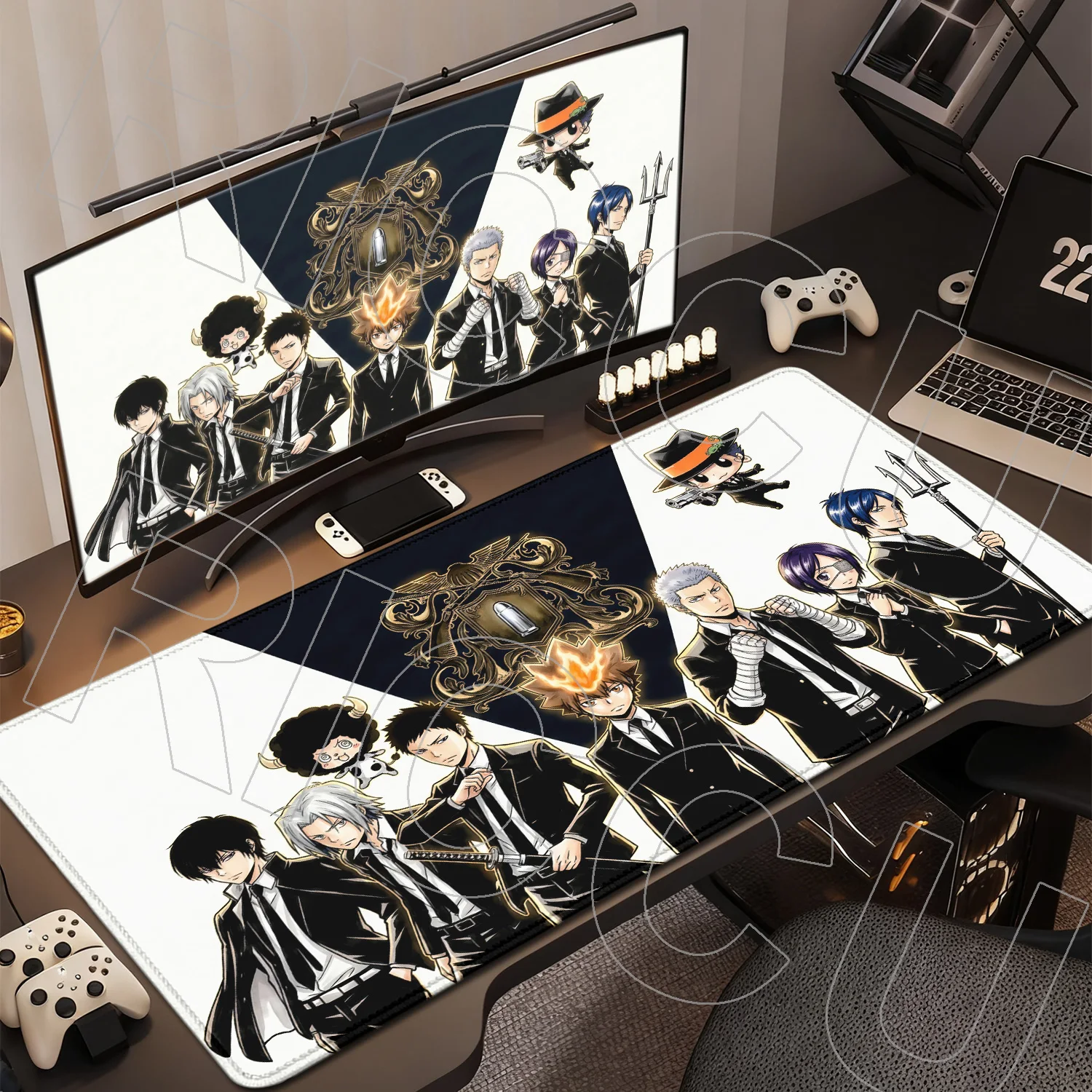 XXL Katekyo Hitman Reborn Computer Quick response Mouse Pad Gamer Rubber Desk Mat Gamer PC Accessories Non-slip Table Pad Gaming