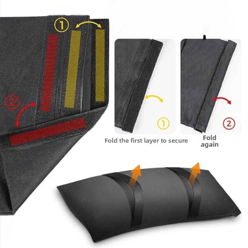 Fillable Sandbag Set 2 pcs for Umbrella Base - 70 x 25 cm Black Oxford Cloth with Double Seal and All-Weather Use