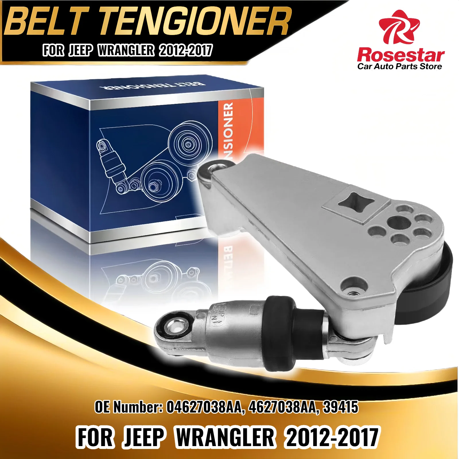 

Натяжитель ремня в сборе с шкивом для Jeep Wrangler JK 12-18 V6 3.6L 04627038AA 4627038AA 39415