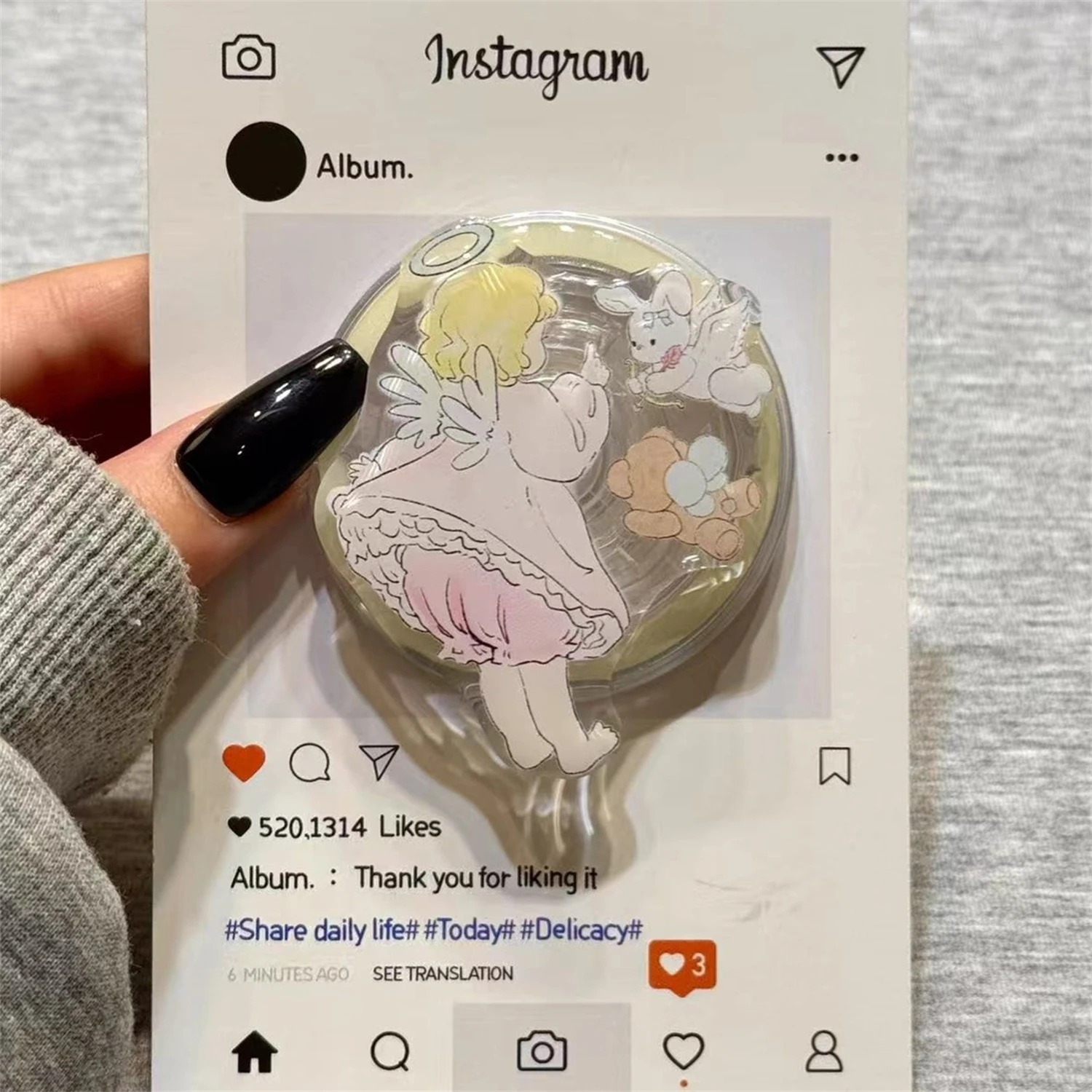 

Корейская милая магнитная подставка для Magsafe Grip Tok Griptok, кронштейн, держатель для телефона, поддержка IPhone, Samsung, Pad Smart Tok