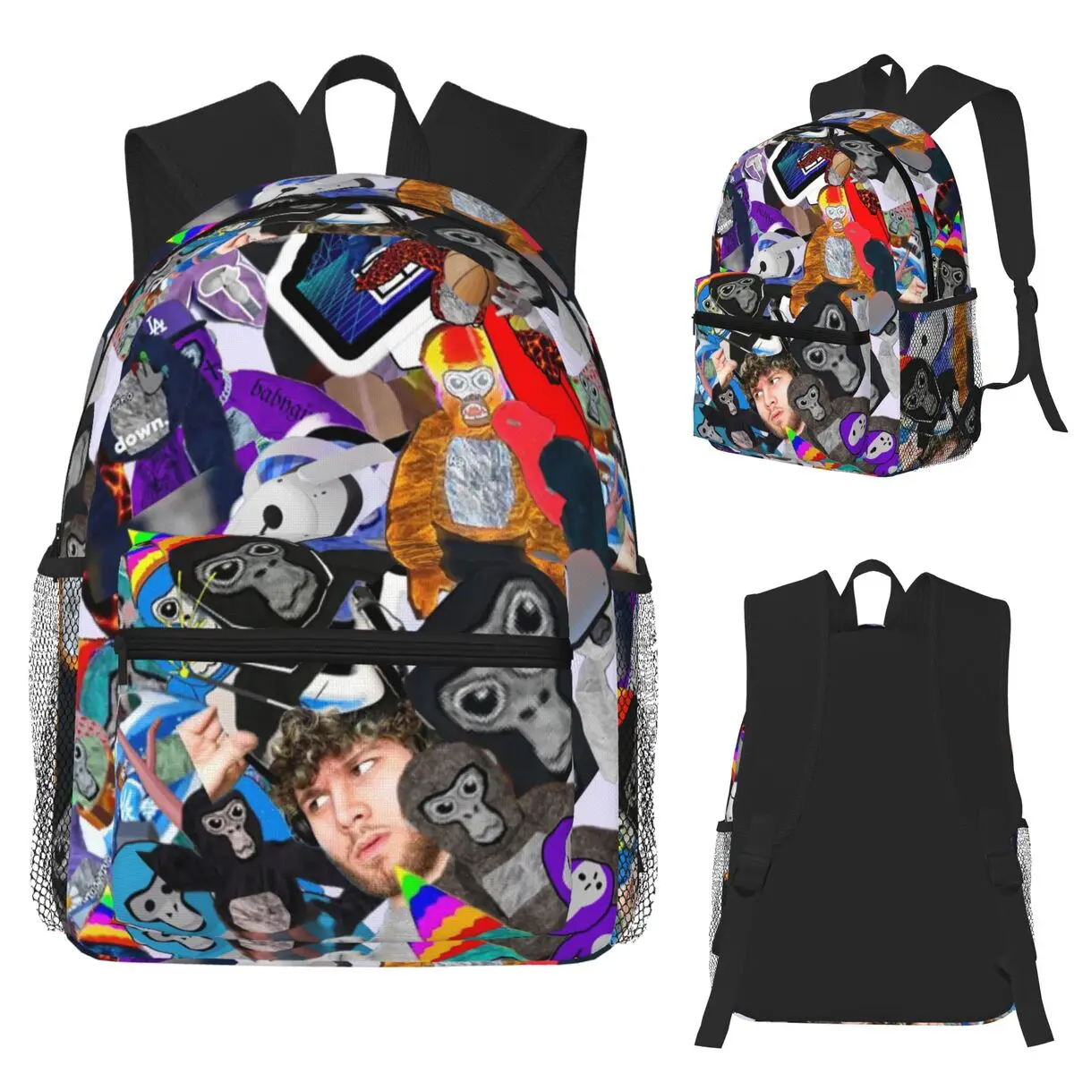 

Студенческий рюкзак Gorilla Tag Monkey, школьная сумка, походный дорожный рюкзак для мальчиков и девочек, модная сумка для книг, сумки на плечо