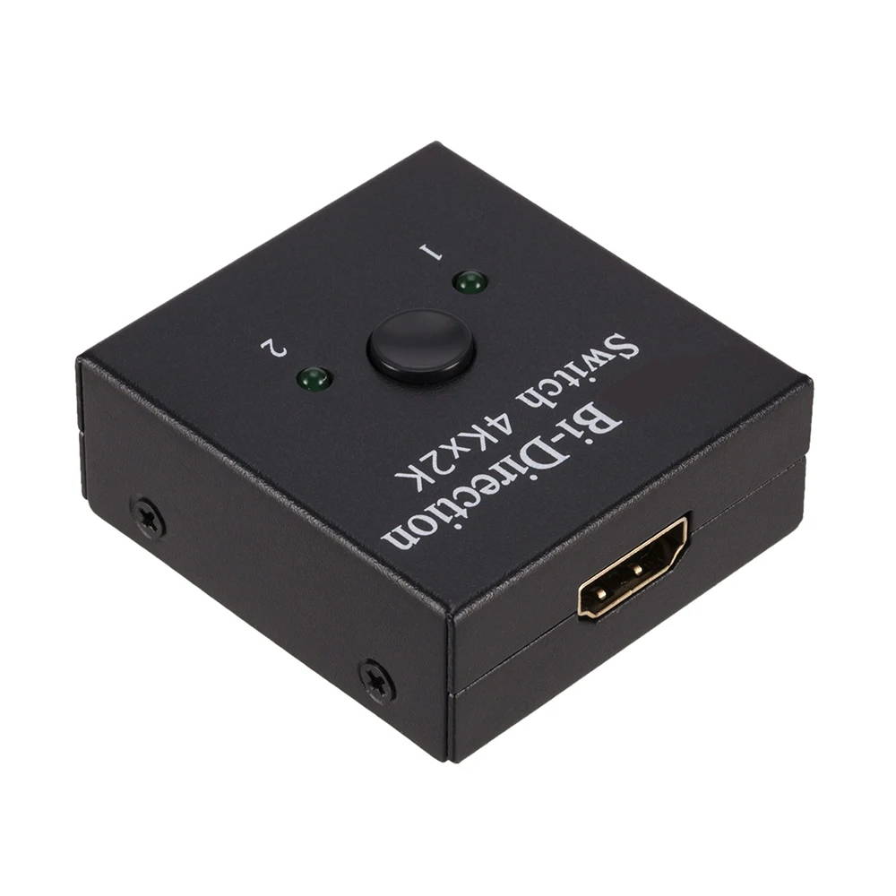 Divisor Compatible con HDMI 4K, conmutador KVM bidireccional 1x2/2x1, salida 2 en 1 para PS4/3 TV Box, adaptador de conmutador