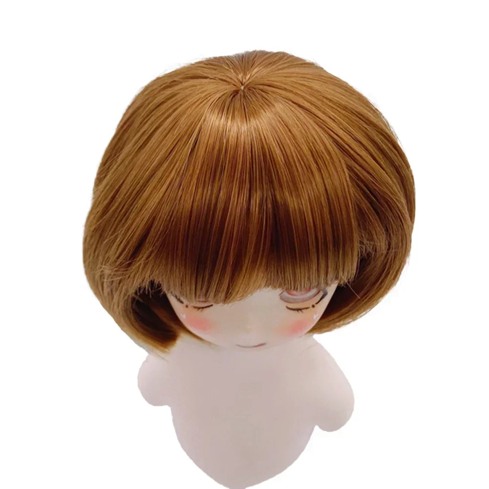 BJD-Perruque souple en fibre de haute température, cheveux courts en lyumabov's pour labubu butter, tête de poupée multicolore, 22-23cm, 1/3