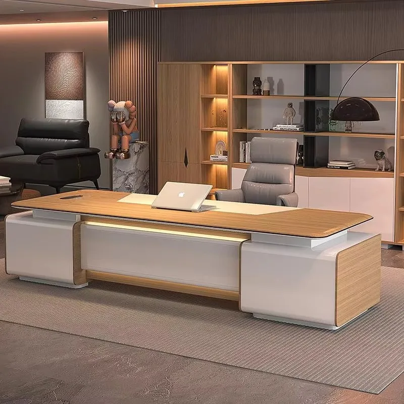 

Reception Luxury Office Desk Designer Modern Organizer Standing Computer Desk Study Executive Escritorio Oficina Furniture