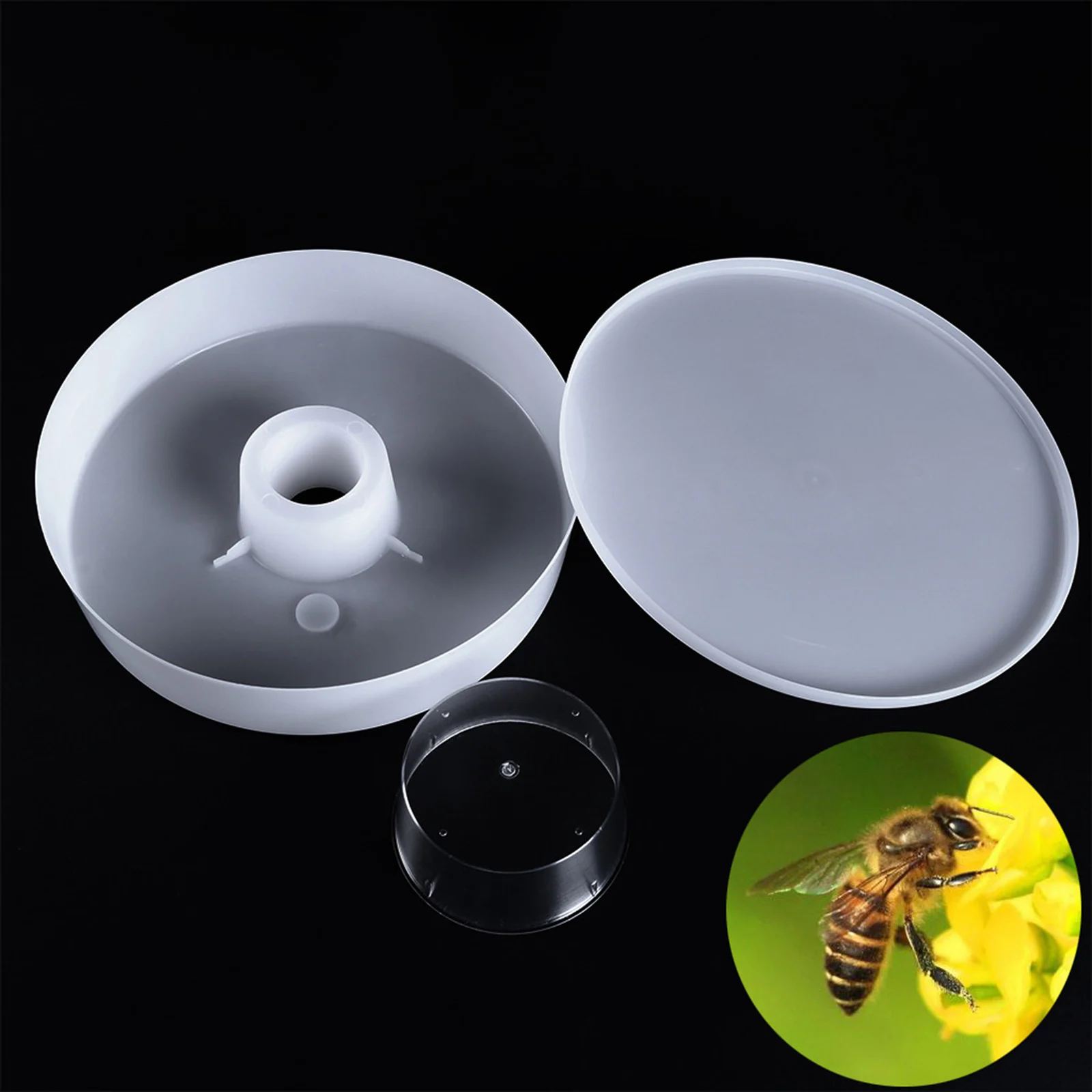 1PCS Bee Feeder Beehive Entrance ดื่มชามสำหรับ Bee ดื่มน้ำเชื่อมอุปกรณ์ให้อาหารอุปกรณ์การเลี้ยงผึ้ง