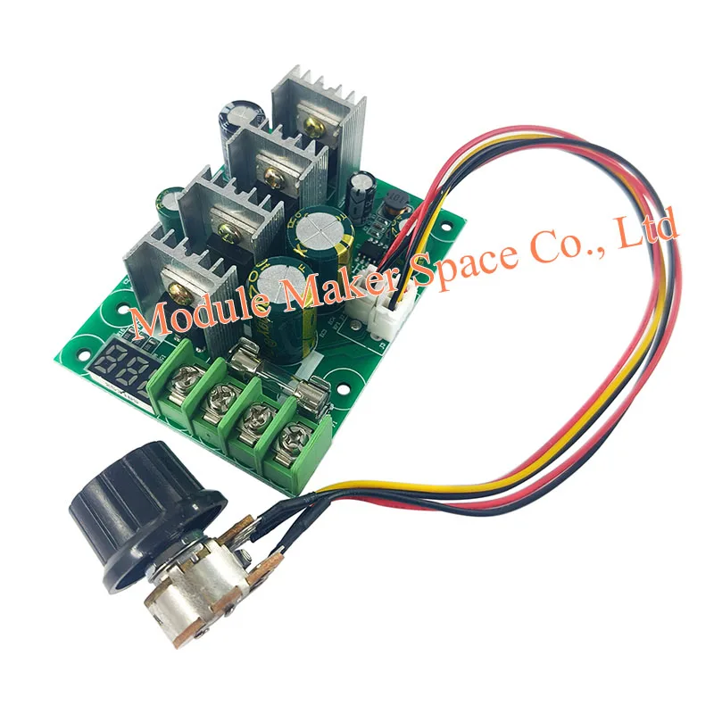 30A PWM Speed Controller with Digital Display for Brushed DC Motor, DC 6-60V Motor Driver Switch