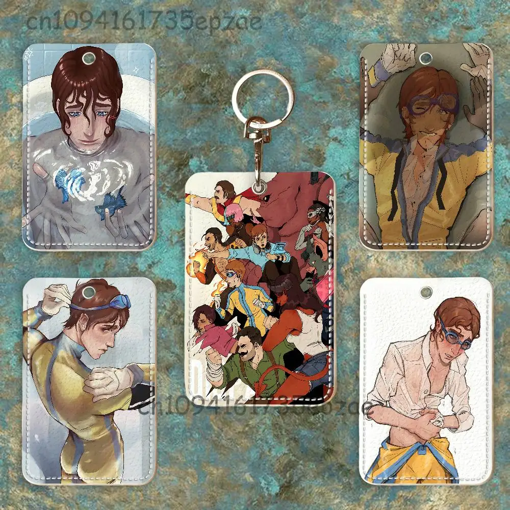 D-DispatchS Waterboy Premium PU Leather Card Holder Card Case with Metal Carabiner,Customizable Design for Daily Use