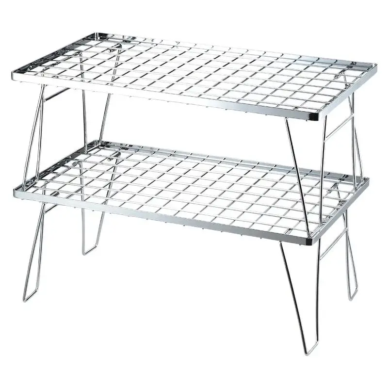 BBQ Steel Folding Table Campingmoon T-230 Outdoor Camping Portable BBQ Table