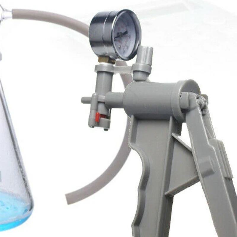 Lab Manual Vacuum Filtration Air Pressure Suction Hand Pump Accessory for Membrane Buchner Bottle Funnel Flask Apparatus Kit D2