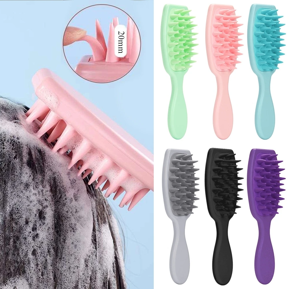 

Silicone Hair Massage Scalp Brush Head Washing Comb Hair Brush Long Handle Hair Massager Scrubber Shampoo Brush Hair Accessories