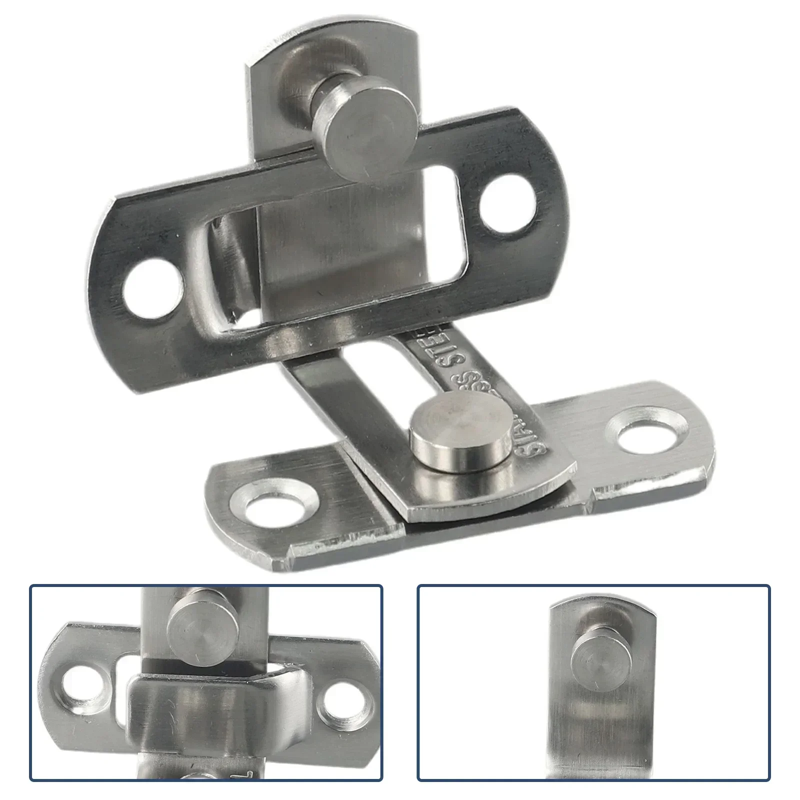 3 Inch Door Lock Guard Latch Bolt 90 Degree Stainless Steel Toggle Latch Sliding Barn Door Lock Closet Right Angle Lock