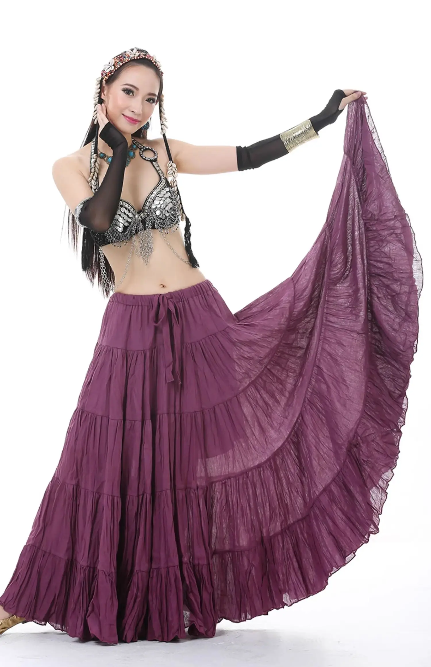 

customized women's adult belly dance costumes daily wear big skirt gypsy skirt team performance costumes exotic dancewear