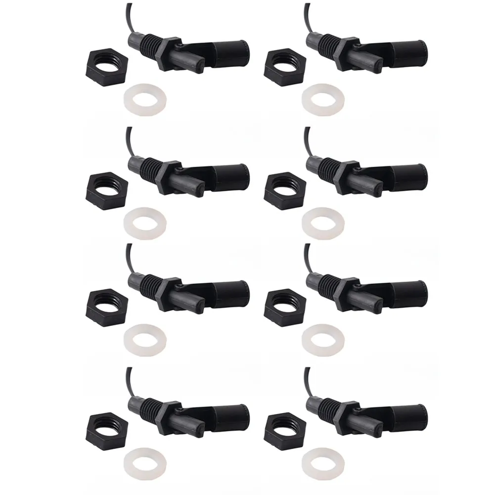 8Pcs Plastic Side-Mounted Float Switch Water Level Sensor For Aquarium Hydroponics Tank Control For Water Tank Irrigation System