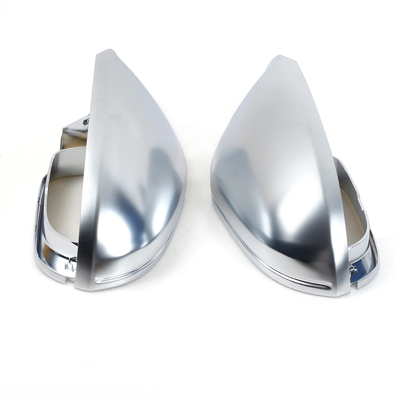 2PCS For Audi A6 S6 C7 4G 2012-2018 Rearview Side Mirror Cover Cap Lid Chrome-Plated Matte