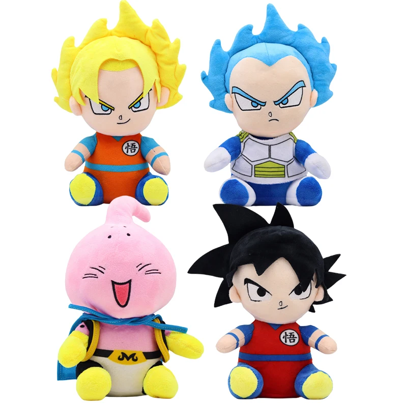 

20cm New Dragon Ball Plush Stuffed Toys Saiyan Goku Vegeta Buu Cartoon Anime Figures Doll Pendant Kids Birthday Gifts Xmas Decor