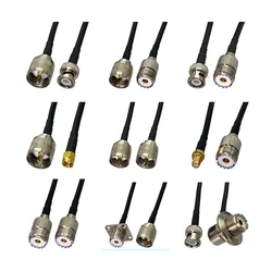 RG58 UHF PL259 SO239 to SMA UHF BNC Male Plug & Female Jack Crimp RF Coaxial Connector Pigtail Jumper Cable 6inch~10M