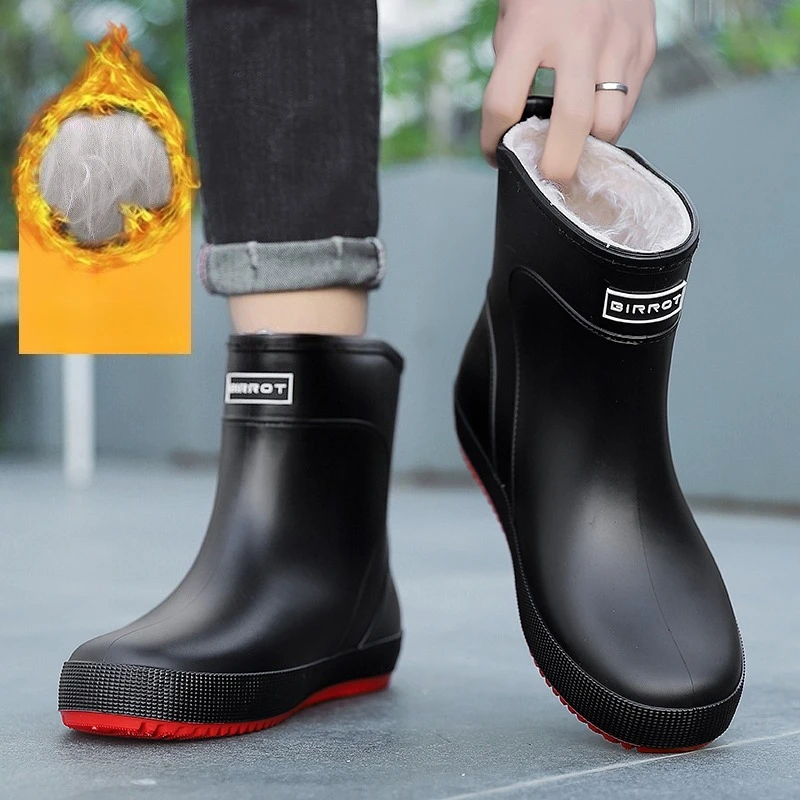 

Fashionable Men's Rain Boot Outdoor Neutral Waterproof Fishing Shoes Comfortable Anti Slip Outer Shoe Wear-resistant Rubber Shoe