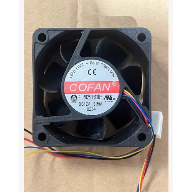

Y 1PCS for COFAN 6CM 12V 0.85A F-6025FH12B 4-wire 4P cooling fan