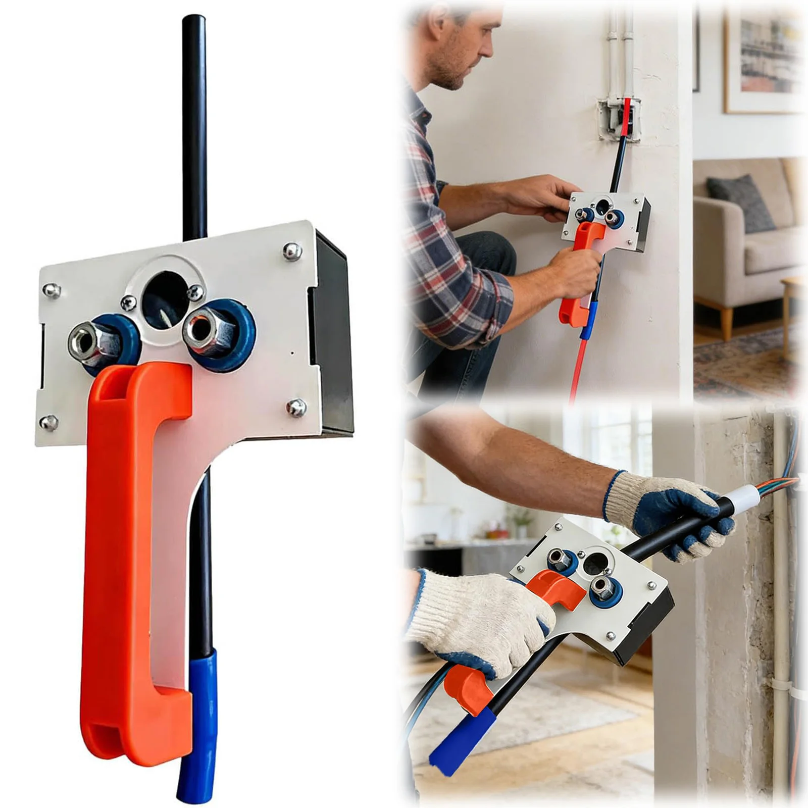 Wire Puller Heavy-Duty Handheld Wiring Tools Wire Tugger for Electrician for Pipe Narrow Spaces Wall Underground Data Center