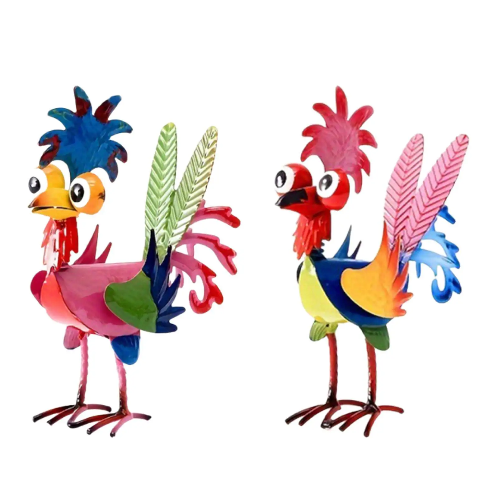 Chicken Figurine Animal Sculpture Funny Garden Decor for Indoor Lawn Garden