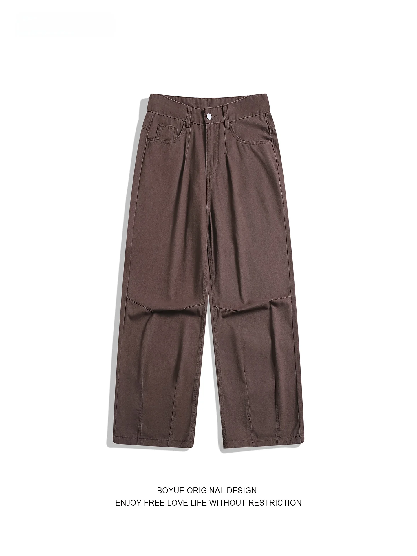 

Брюки Boyue в американском ретро-стиле, широкие, свободные, прямые, унисекс, повседневные, длинные, из хлопка, молодежный дизайн