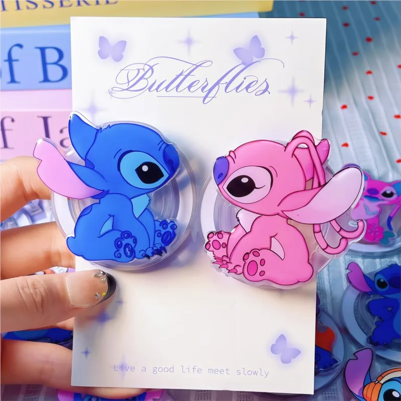 

Korea Cute Cartoon Stitch For Magsafe Magnetic Phone Griptok Grip Tok Stand For iPhone 16 15 14 17 Pro Samsung Holder For Gifts