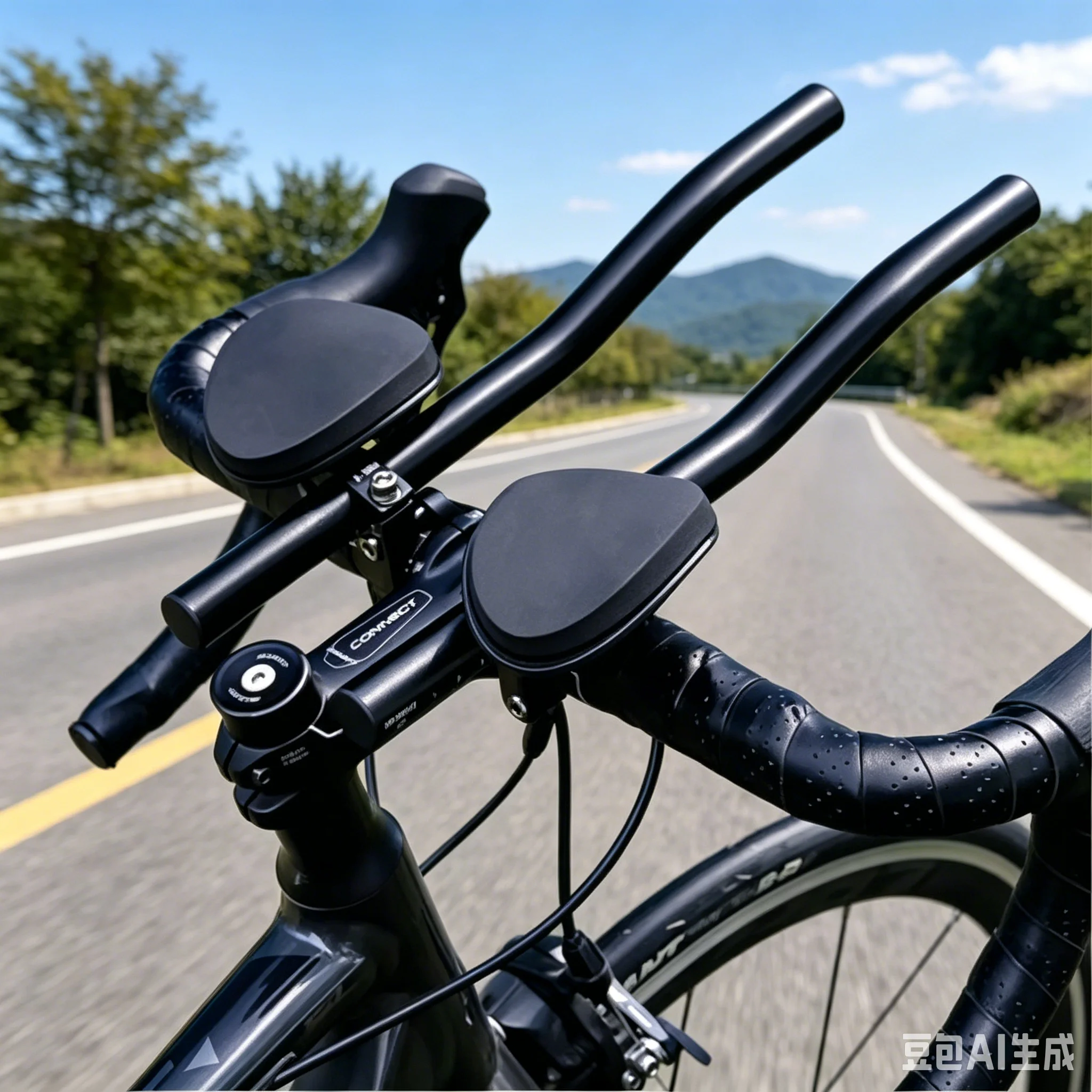 Aluminum Alloy Split TT Bar Adjustable Rest Handlebar for Road Mountain Bike Long Distance Cycling
