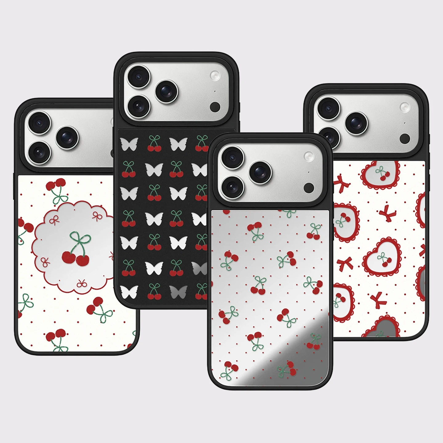 

Cherry Butterfly Mirror Magnetic Phone Case Cover for IPhone 12 13 14 15 16 17 Pro Max Case for IPhone 17 Air