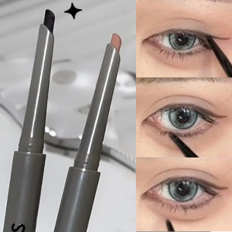 Sexy zwarte wijnrode eyeliner potlood blijvende matte zijdezachte liggende zijderups eyeliner gemakkelijk te kleuren waterdichte oogcosmetica