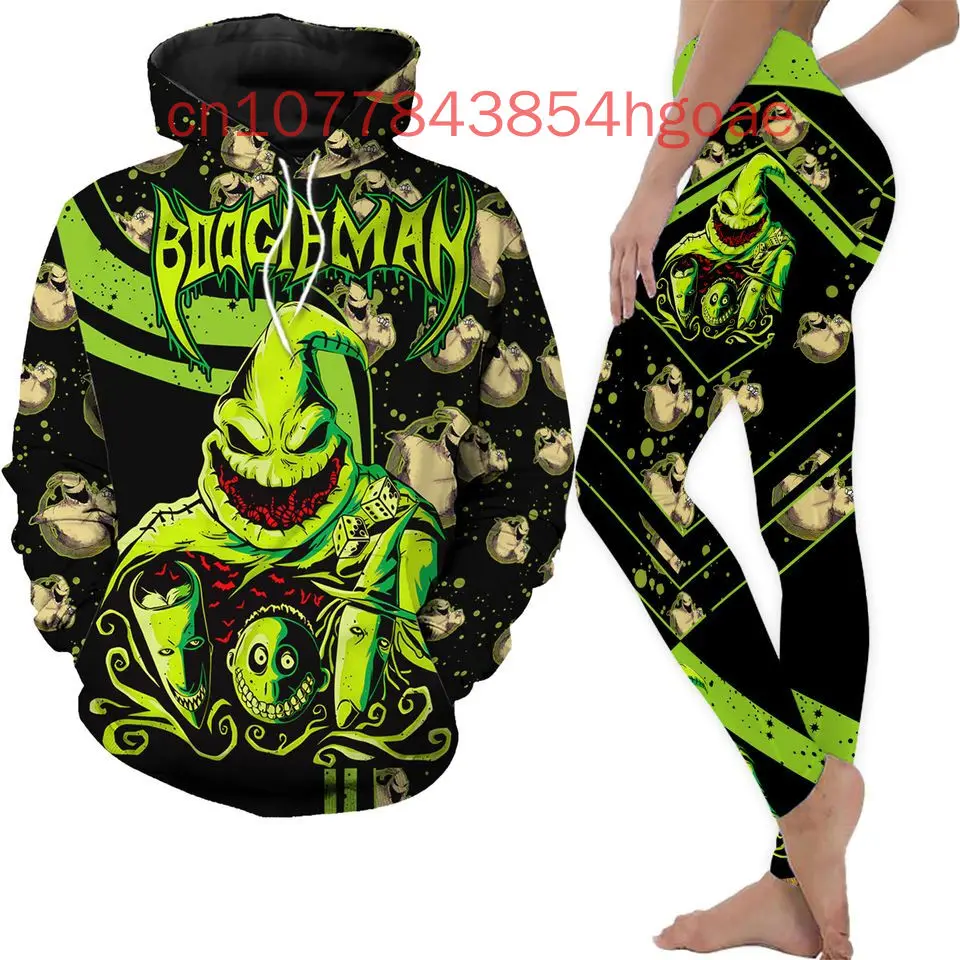 Oogie Boogie Nightmare Before Christmas Combo Hoodie And Legging Set Disney Hoodie Yoga Pants Sweatpants Fashion Sports Suit