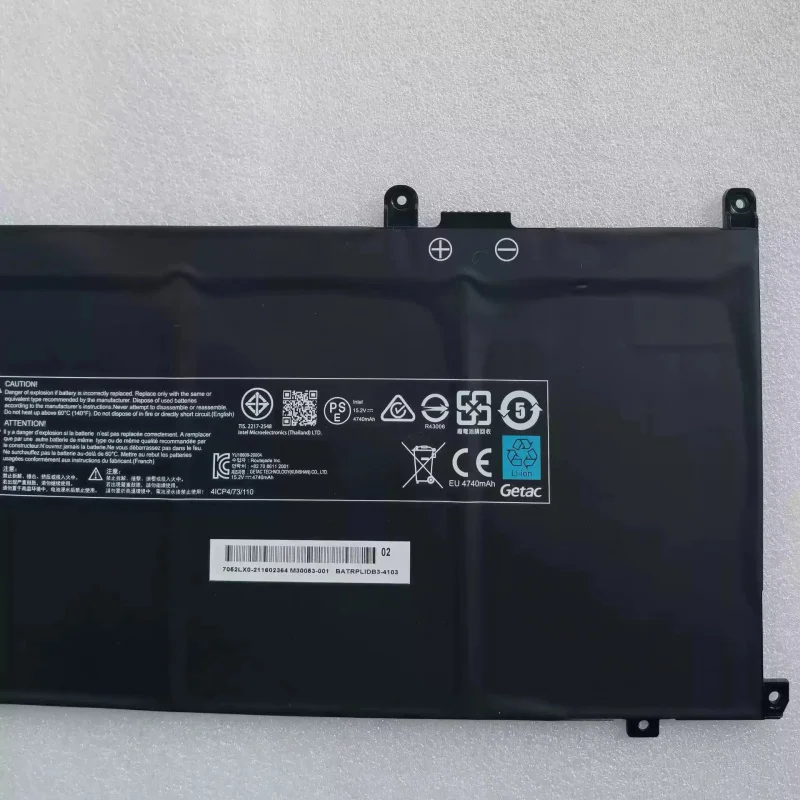 PLIDB-00-15-4S1P-0 15.2V 4830mAh 73.41Wh Laptop Battery for Hasee Schenker Vision 15 Gaming Laptop