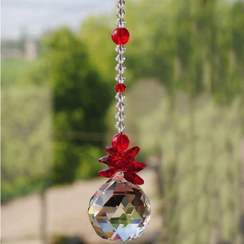 1PCS Crystal Rainbow Suncatcher Ball Prism Hanging Fengshui Pendant Window Ornament 20mm 30mm 40mm