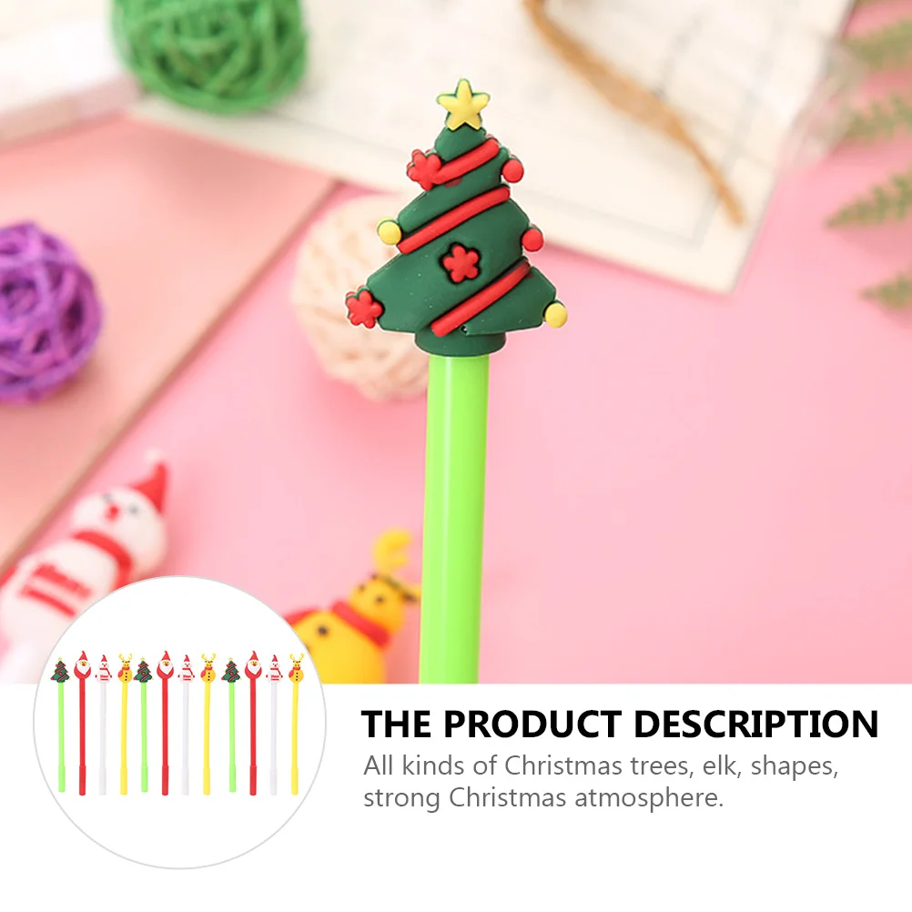 

20Pcs Christmas Gel Pen Cute Cartoon Design Smooth Writing Ink for Students Stationery School Office Xmas Gift