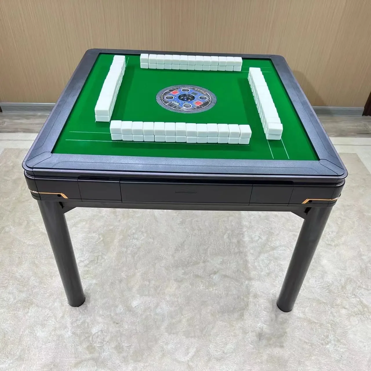 Automatic Folding Mahjong Table Electric Shuffling Machine With Tiles For Home & Casino Noise Gaming Multifunctional Mini