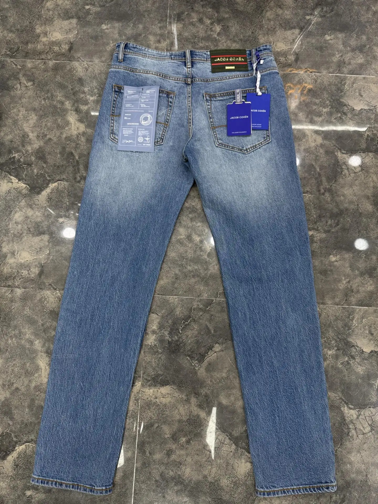 

BLLIYOSS Jeans Thin Cotton Men 2026 SS New Business Embroidery straight-leg Outdoors Pants Old Money High Quality 30 To 40 yarda