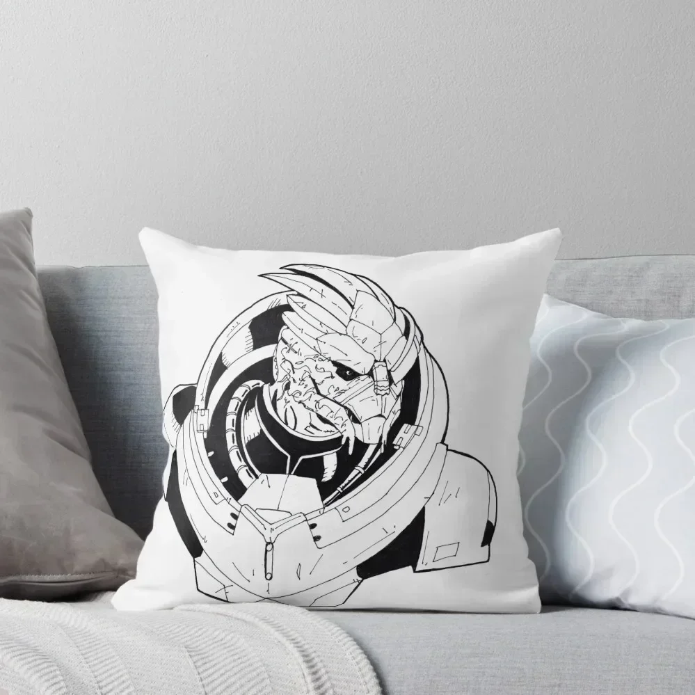 

Mass Effect Garrus Throw Pillow Decorative Cushions Cushions For Sofa Custom Cushion Photo Christmas Pillows pillow