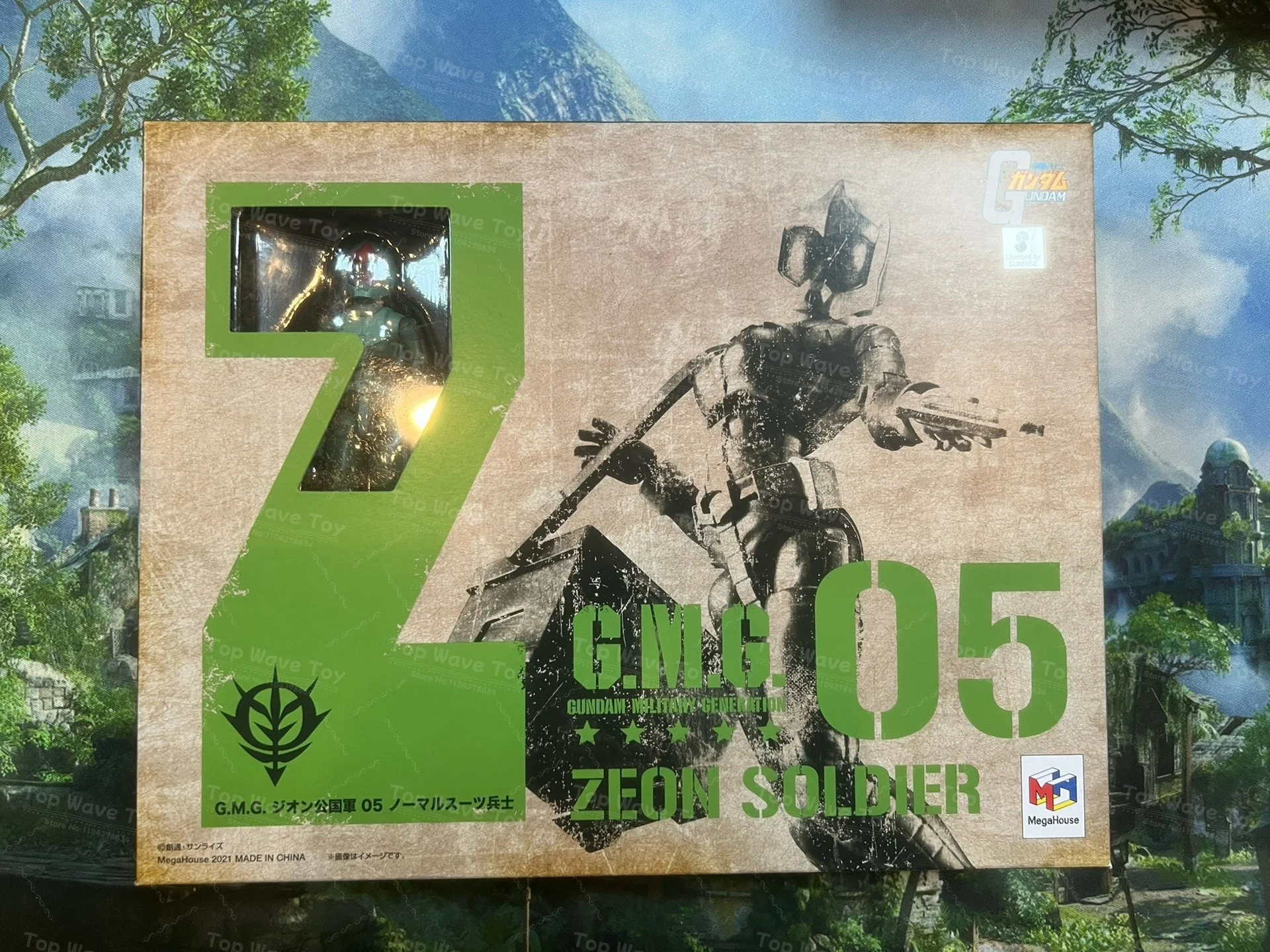 새로운 재고 오리지널 모바일 슈트 모델 메가하우스 MH GMG 군사 세대 ZEON SOLDIER 애니메이션 모델 액션 피규어 크리스마스 선물