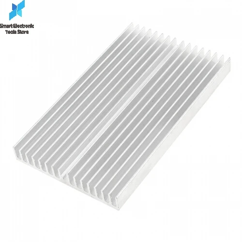 Bantalan Pendingin Heatsink Aloi Aluminium Komputer 100X60X10 untuk Pendingin Radiator Chip IC LED Daya Tinggi