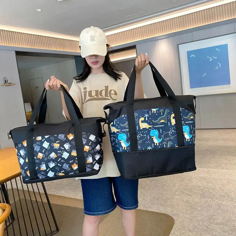 

Современная дорожная сумка из ткани Оксфорд для коротких поездок, спортивная сумка для йоги, ручная кладь для деловых поездок, сумка для хранения одежды, треугольный стиль