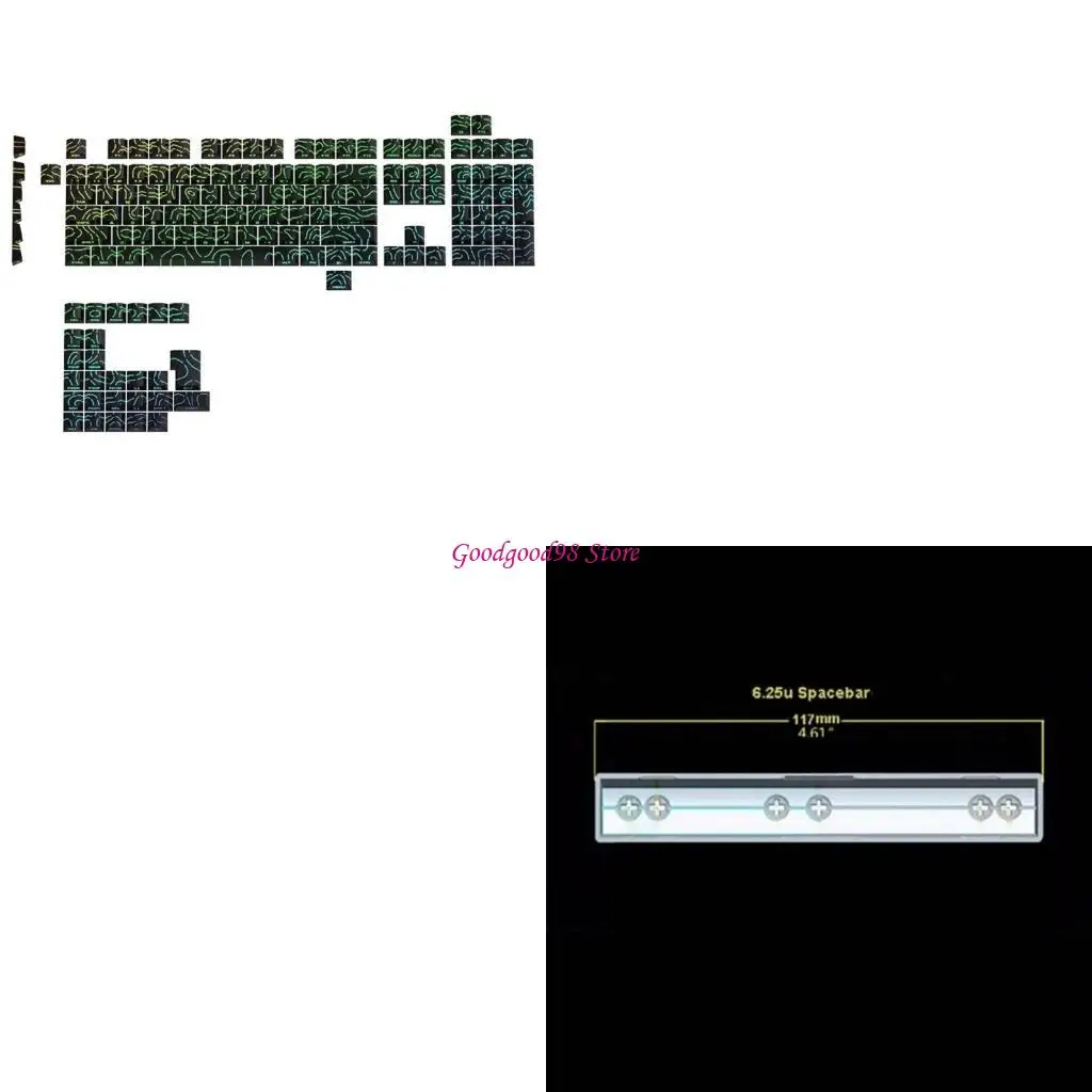 

Contour4.0 Keycaps Gradients Side Print PBT Construction 133Keys for Gaming
