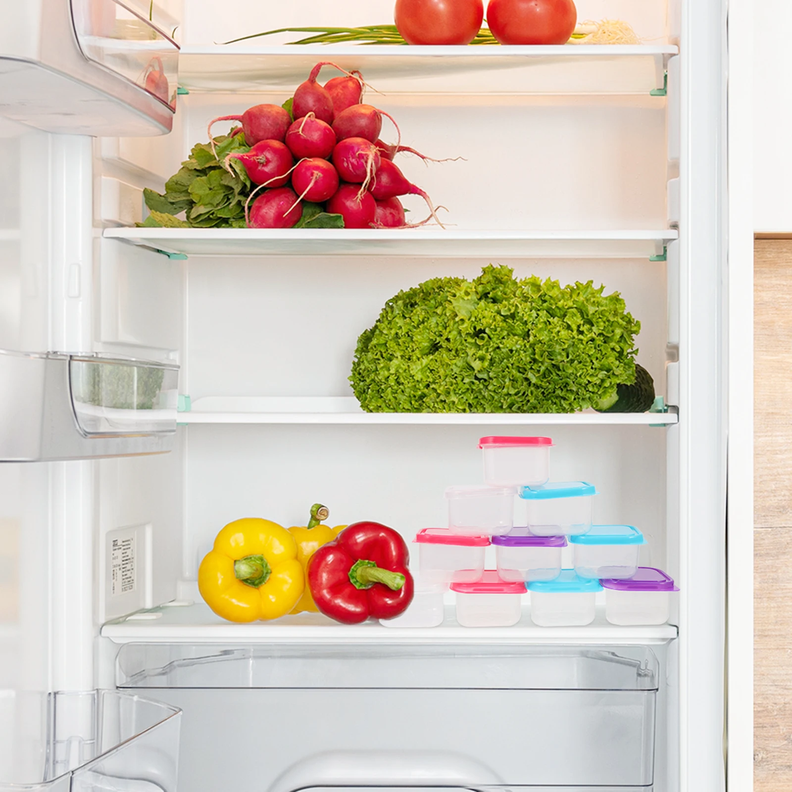

12pcs Crisper Storage Containers Food Grade Safe Fridge Organizers Lunch Boxes Baby Food Kitchen Pantry Preservation Box