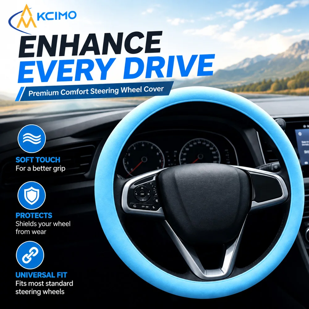 1Pc Soft Silicone Steering Wheel Protector Cover Sweat-Absorbing Non-slip Car Steering Wrap For Vehicle Interior Decoration