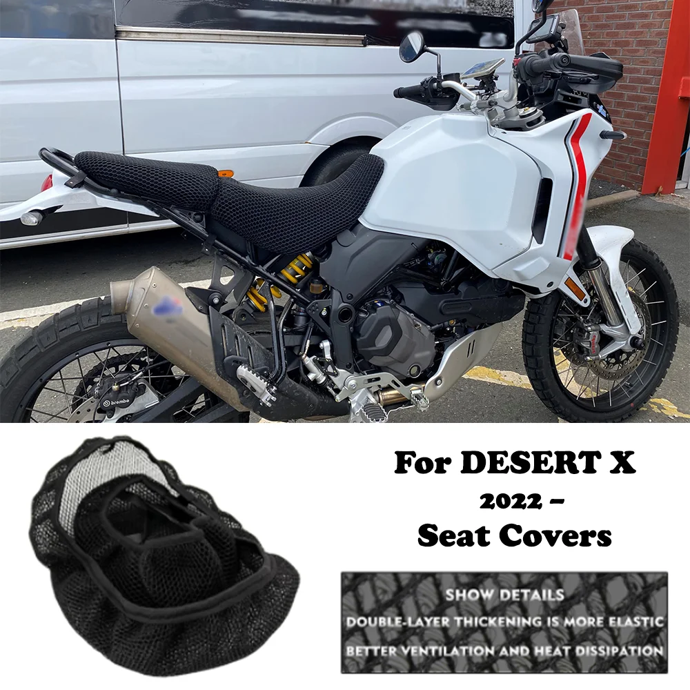 Desert X Accessories Motorcycle Seat Covers For Ducati Desert X DesertX 2022 Seat Protect Cushion 3D Honeycomb Mesh Seat Cushion