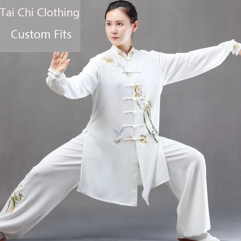 

Высококачественный новый костюм Тай Цзи, женская весенне-осенняя одежда для боевых искусств, мужская пара шелковых льняных белых упражнений