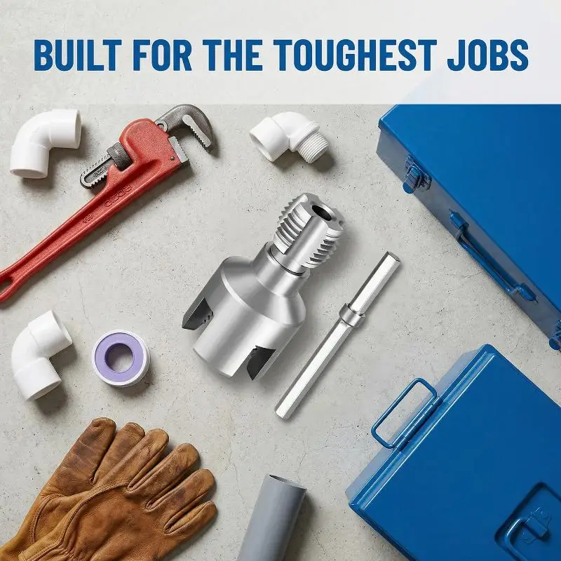 Pipe Threading Tool Kit, PVC & Metal Use, Electric Drill Compatible